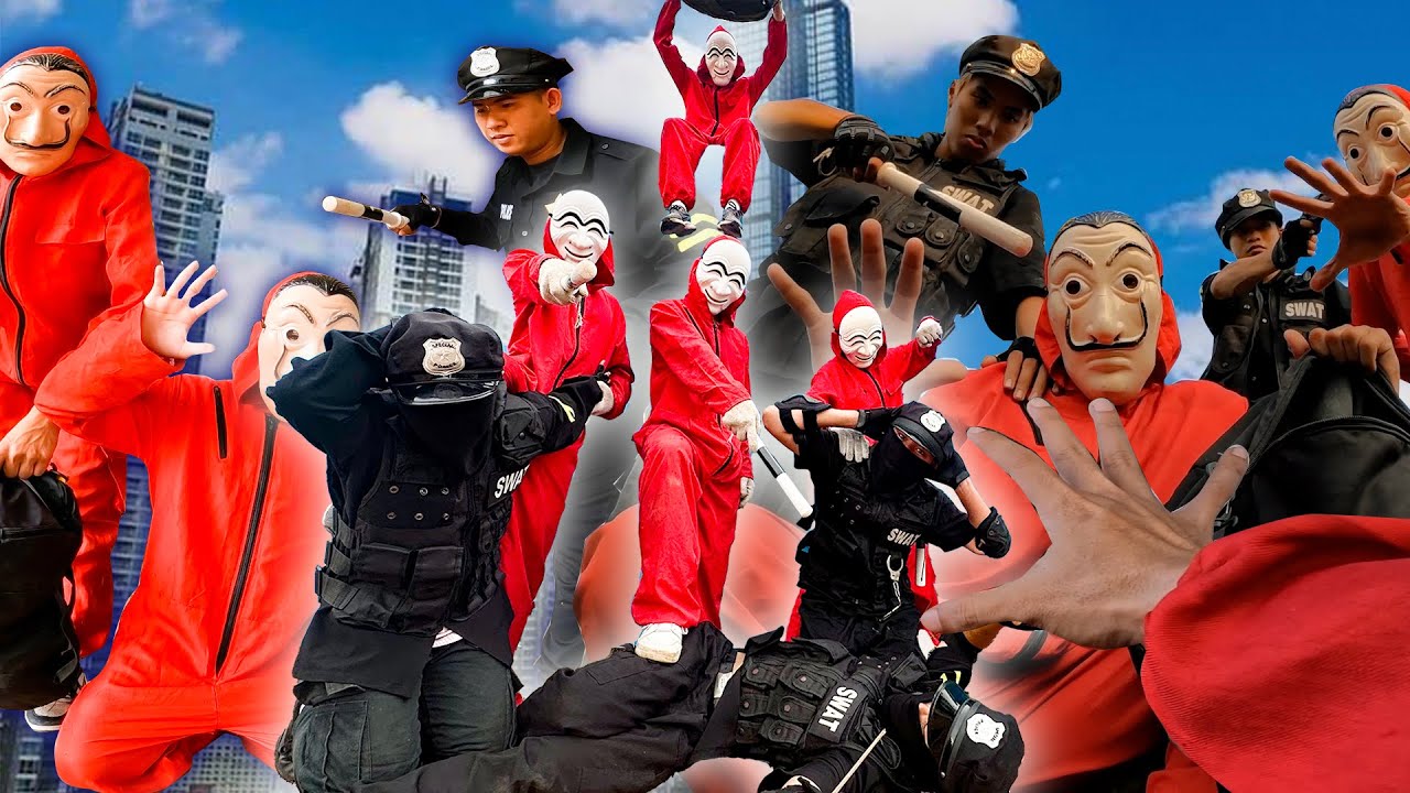 MONEY HEIST vs PARKOUR POV  1 HOUR ( BELLA CIAO REMIX ) LIVE ACTION STORY 6