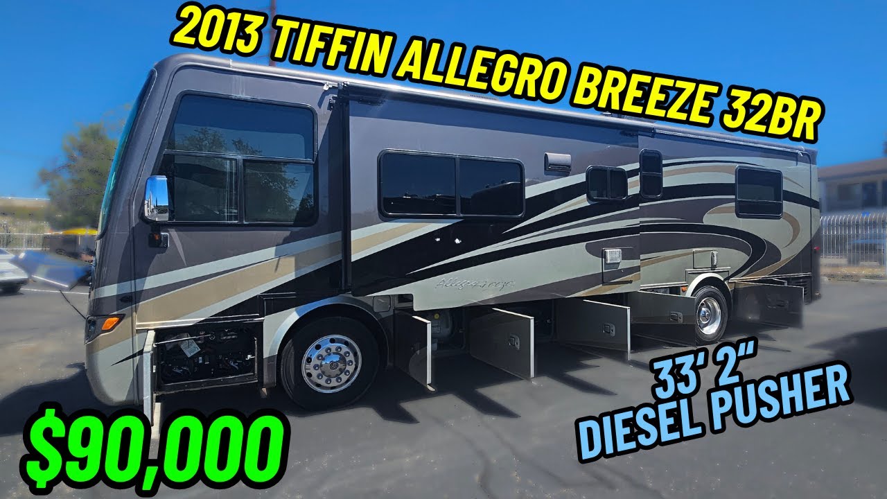 33' Rear Engine Diesel Pusher?!? 2013 Tiffin Allegro Breeze 32BR Video Walkthrough