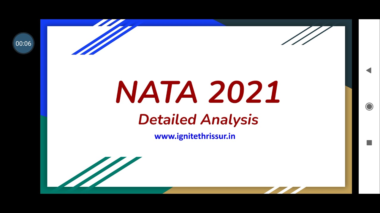 NATA 2021 - 10th April (Phase 1) Question Paper Analysis