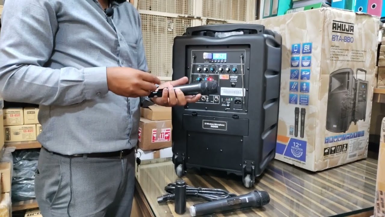 Ahuja D Class Amplifier Set BTA-880 Portable Speaker