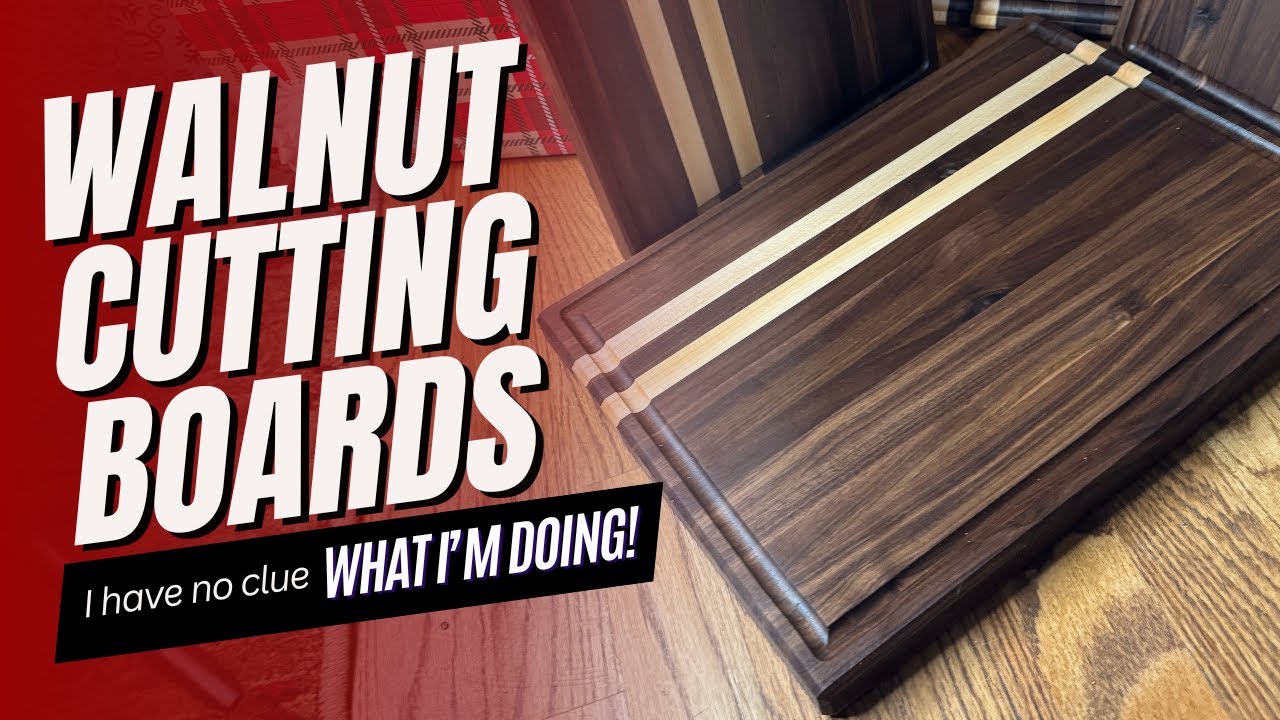 First Time Making A Walnut Edge Grain Cutting Board | Woodworking Projects | Christmas Gifts