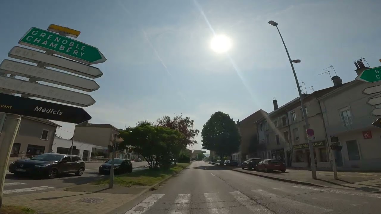 Pt1: 4K Road Trip Europe | Virtual Cycling Workout | Scenic Ride from Lyon to Milan, Italy