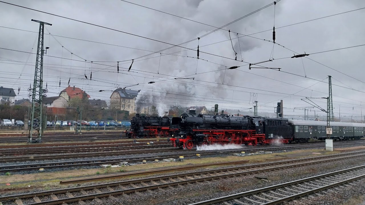 Bebra unter Dampf Parallelfahrten  mit 01 1104 & 58 311 14.03.2026 4K