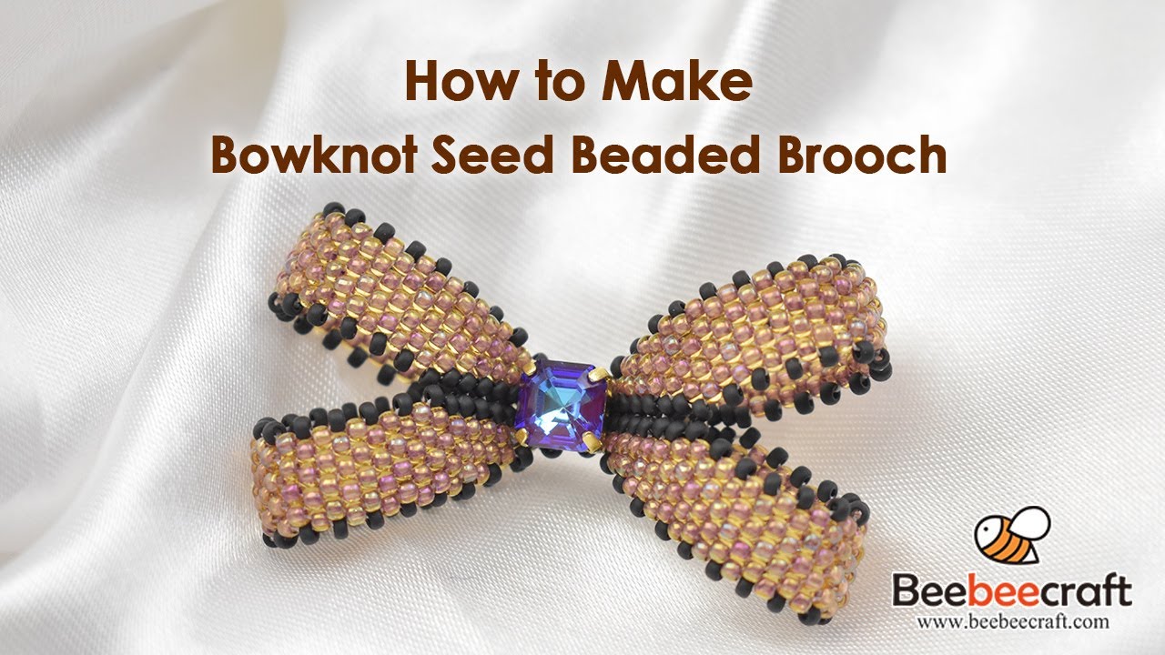 How to Make Bowknot Seed Beaded Brooch