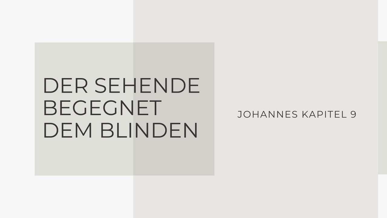 Predigt 19.10.2025: Der Sehende begegnet dem Blinden