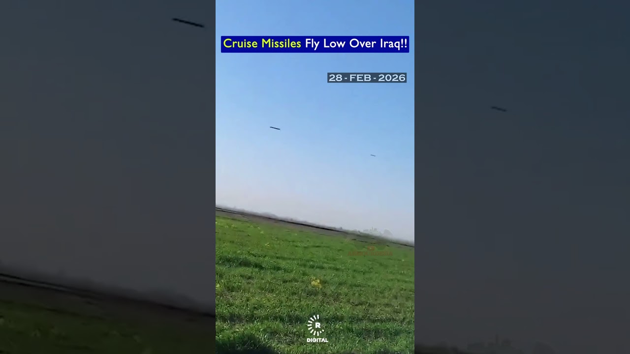 Over a Dozen Israeli Cruise Missiles Fly Low Over Iraq toward Iran!!