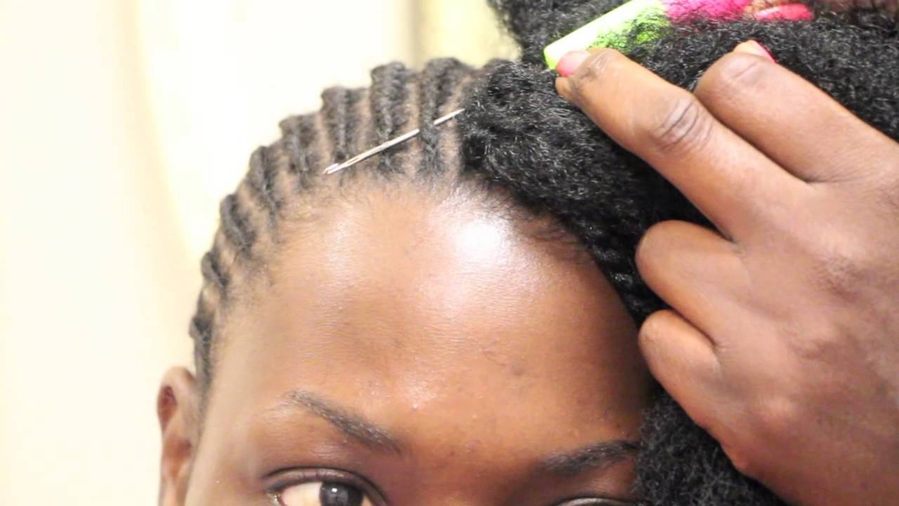 How to Crochet Kinky Twist on relaxed short hair