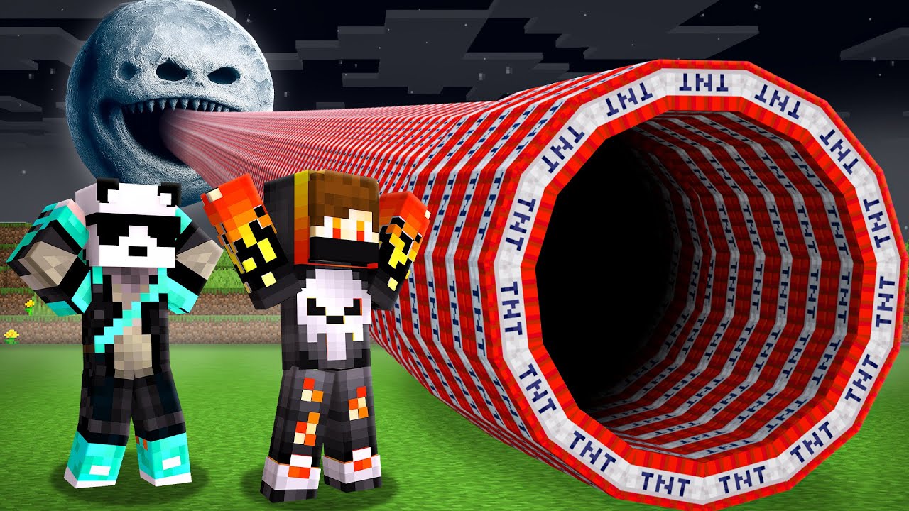 I FOUND TNT TUNNEL TO THE MOON AND THIS HAPPENED !!!