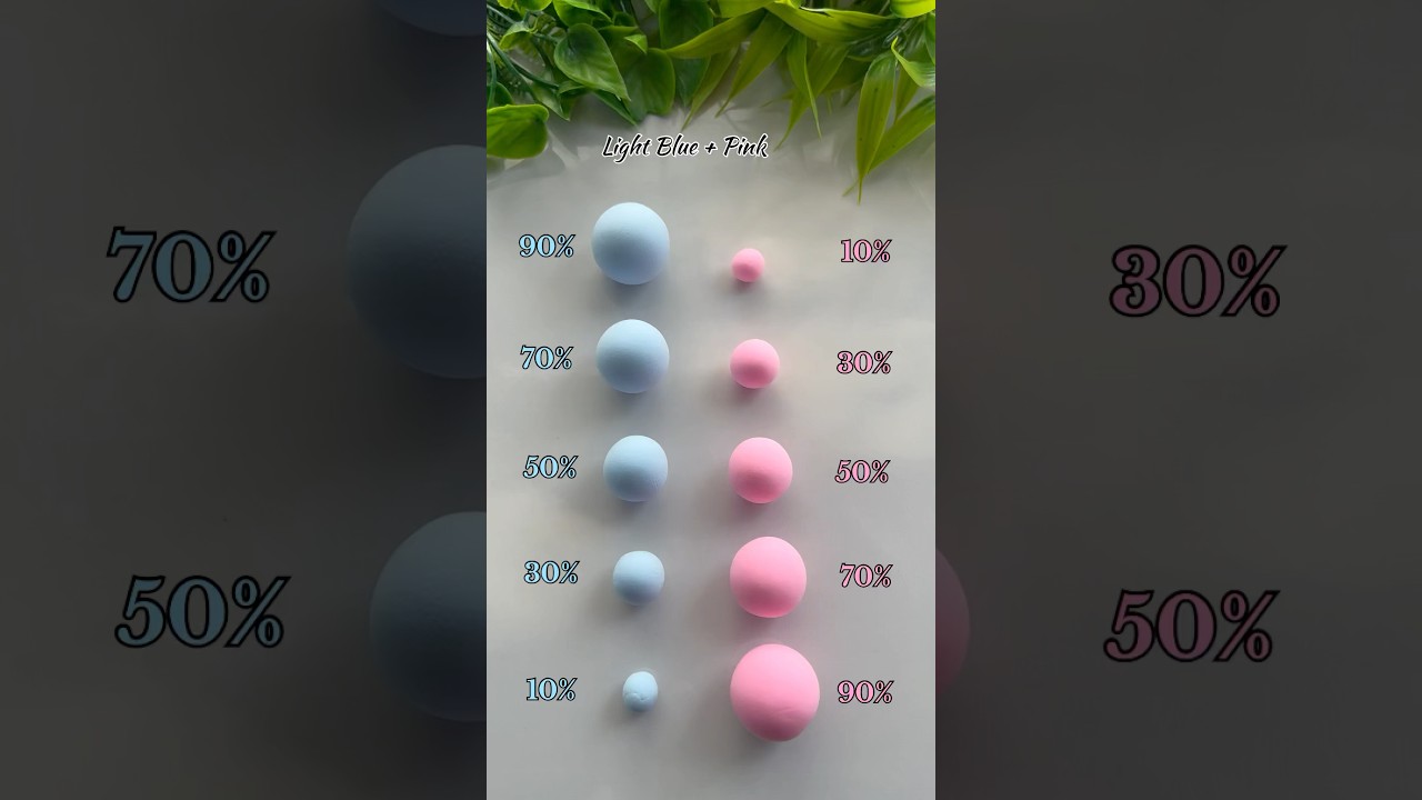 Light Blue + Pink, Satisfying Colour Mix!🎨 #shorts #colors #colormixing #satisfying #clay #fyp