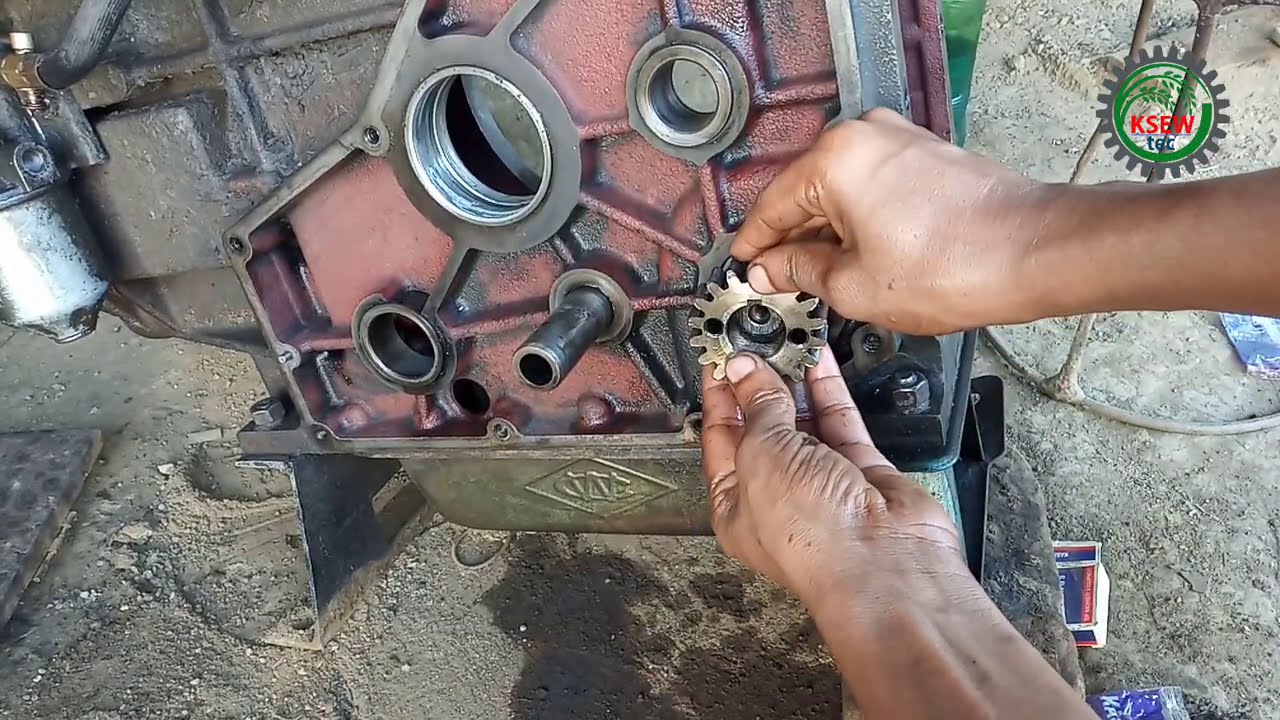China diesel engine weight bearing install.