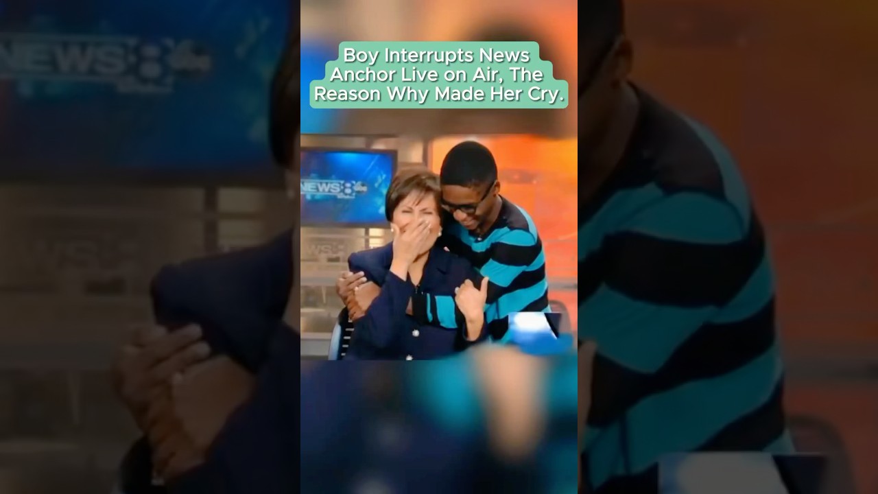 Boy Interrupts News Anchor Live on Air ， The Reason Why Made Her Cry.#fyp