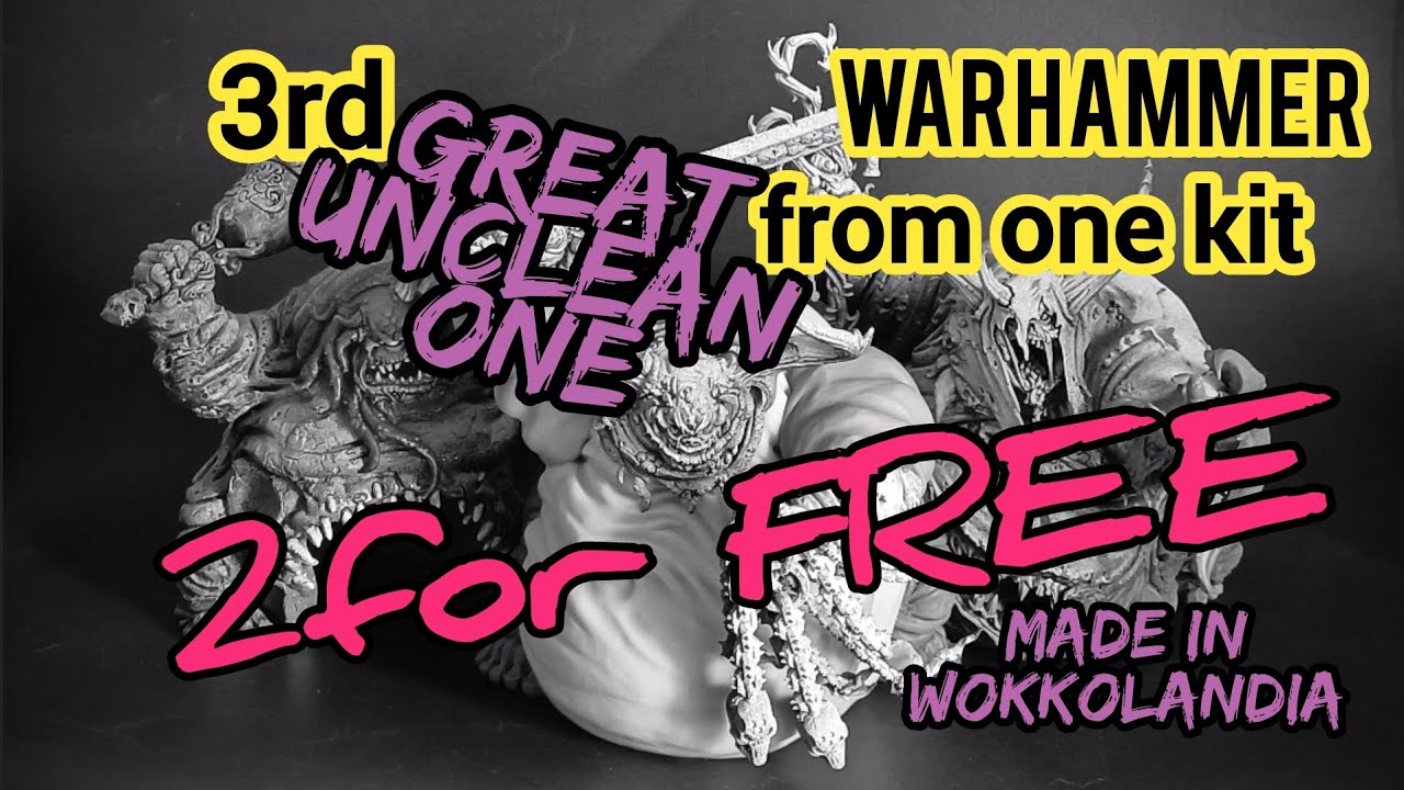 How make 3 GREAT UNCLEAN ONE from 1 kit Warhammer scratch build miniatures Ep.135