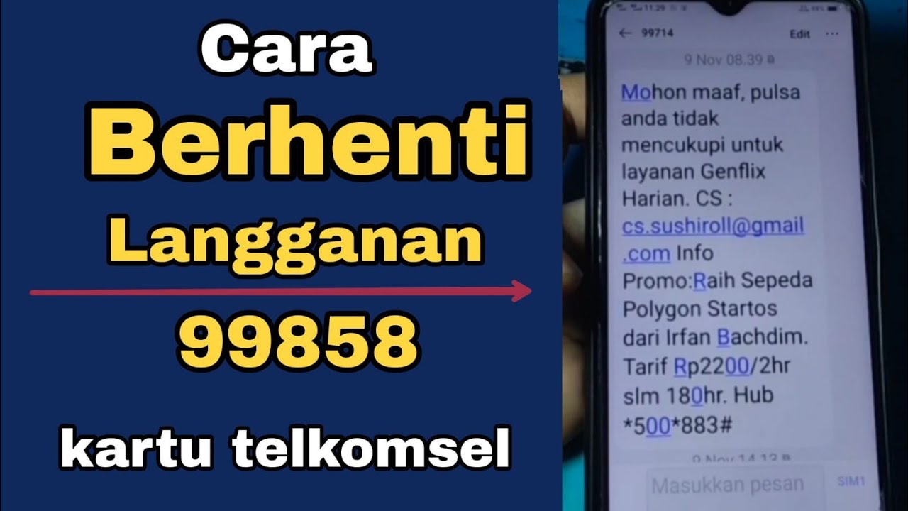 CARA BERHENTI LANGGANAN 99858 KARTU TELKOMSEL