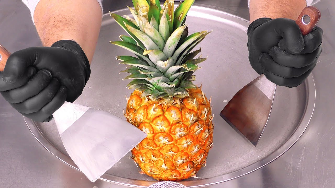 Pineapple ASMR - Ice Cream Rolls
