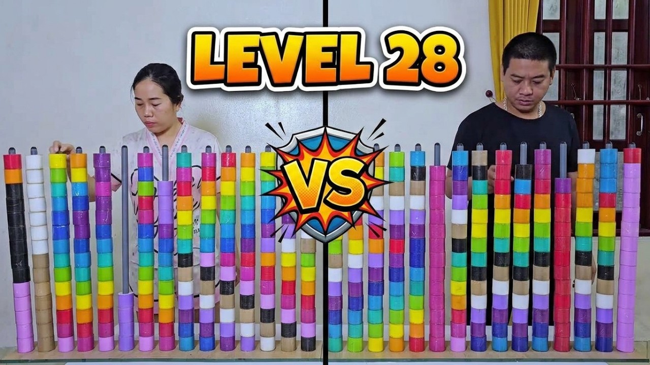 Family Games | color Roll  Sorting Challenge Fun Brain Training Game ☆ level 28