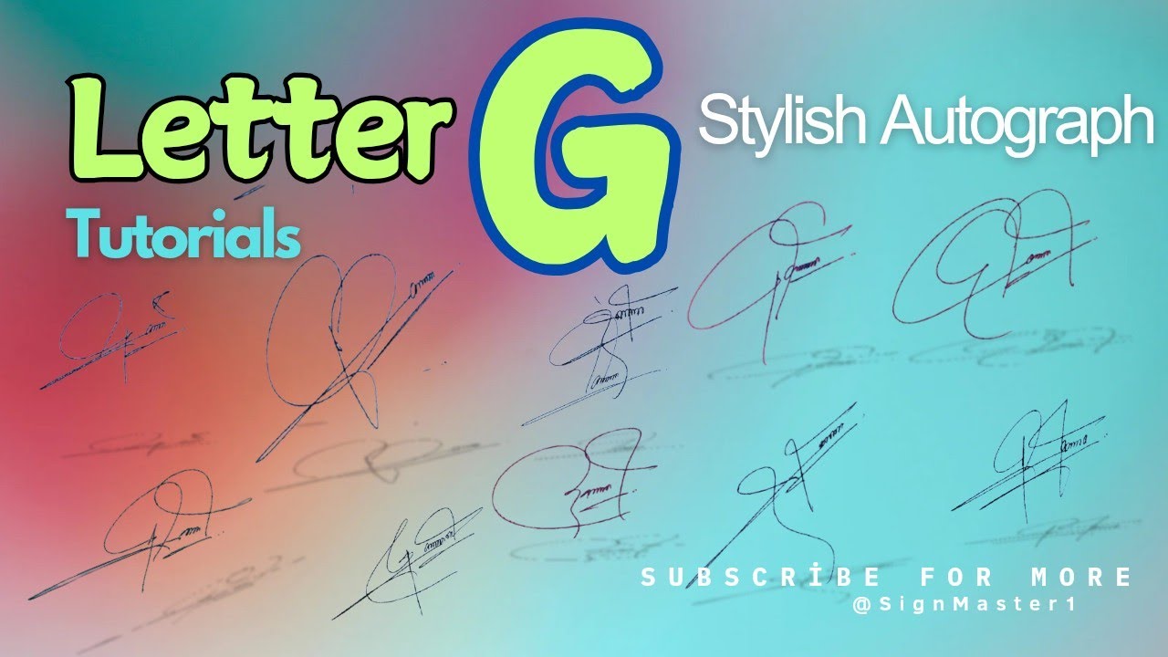 Unlock the Secrets to Signing the G Letter!