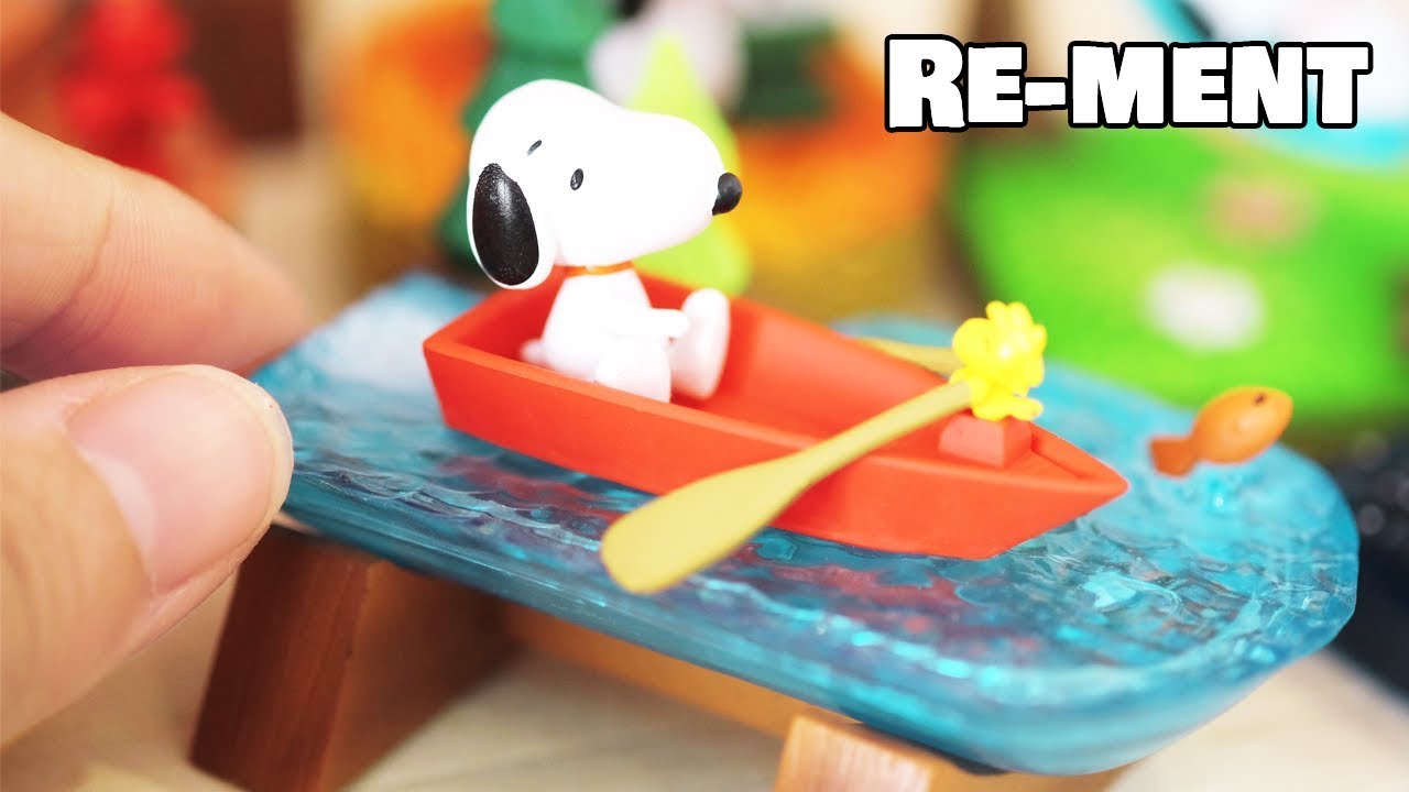 RE-MENT || UNBOXING Snoopy Terrarium On Vacation  - Miniature Land