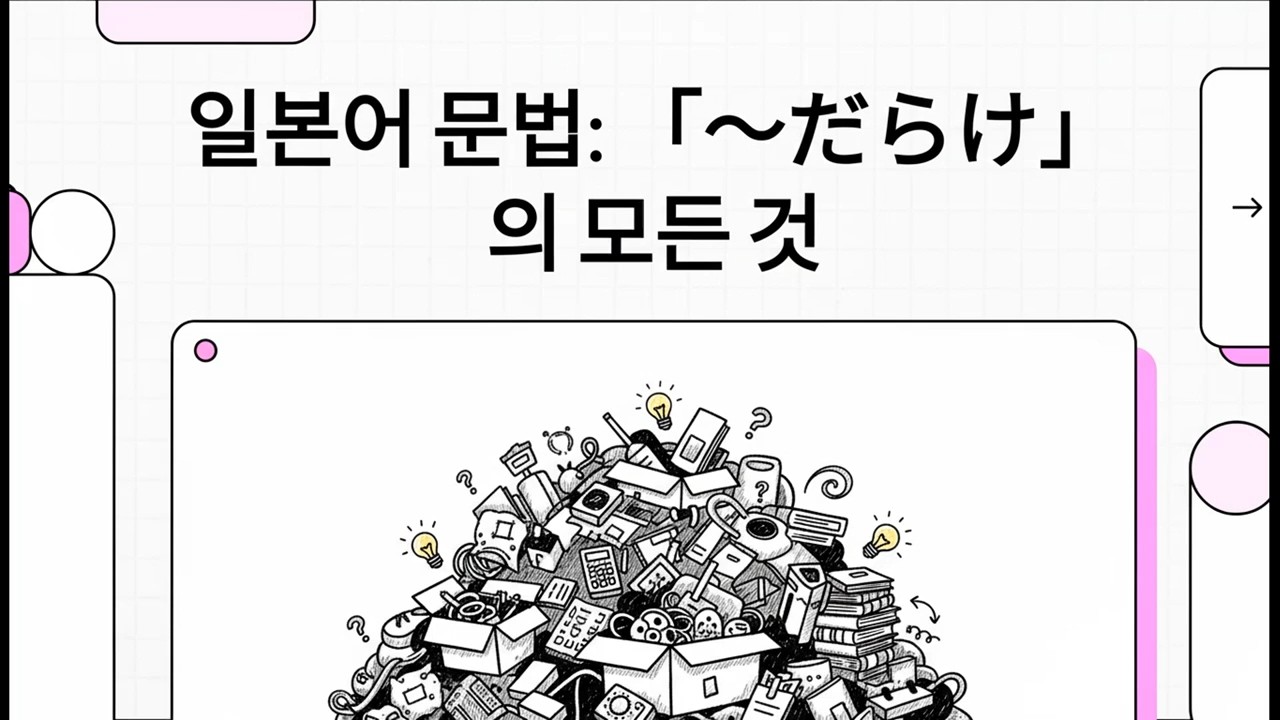 일본어 문법: 「～だらけ」의 모든 것 - 일본어 JLPT N3 문법 - 33