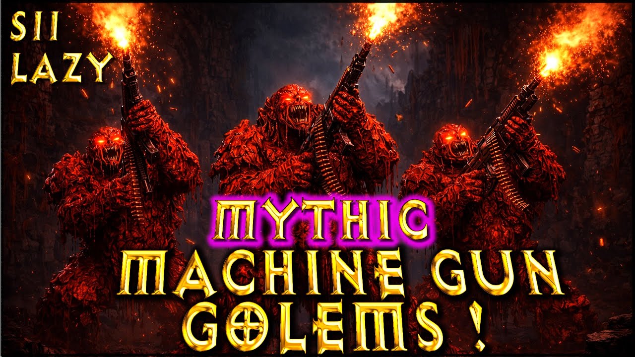 S11 МИФИЧЕСКИЕ ПУЛЕМЕТНЫЕ ГОЛЕМЫ! Ленивый билд призывателя-некроманта в Diablo 4 VoH