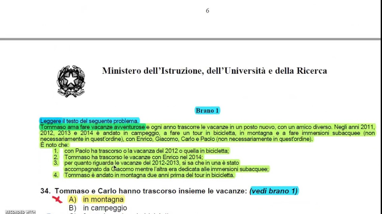 Prova di Ammissione  al Corso di Laurea in Medicina Veterinaria 2017/2018