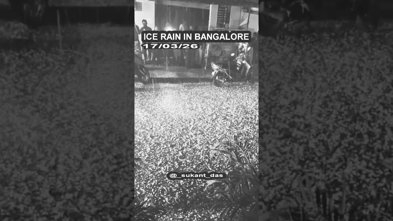 Ice Rain in Bangalore ⛈️🌧️💦🌦️ #ytshorts #trendingsong #bangalore #rain