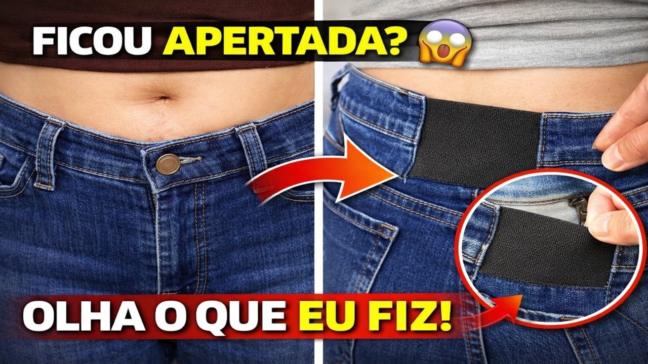 Como AUMENTAR a largura do CÓS da CALÇA Jeans, sem maquina de costura.
