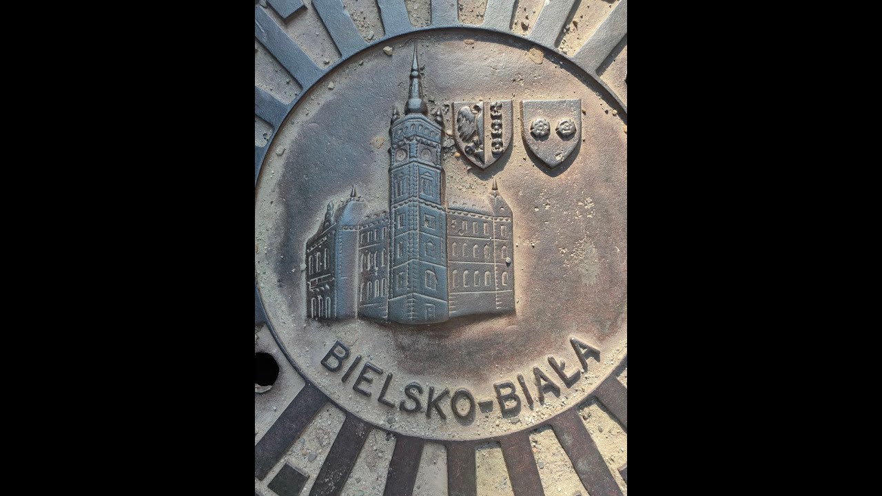 Amazing walk along the cozy streets of Bielsko-Biala. Poland.