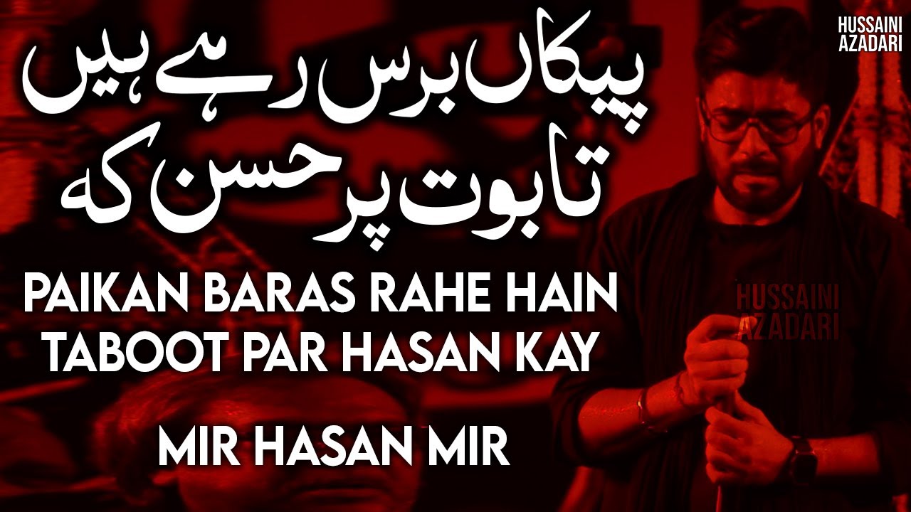 paikan baras rahe hain | 28 safar noha | shahadat imam hassan noha 2023 | Mir hasan mir 2023