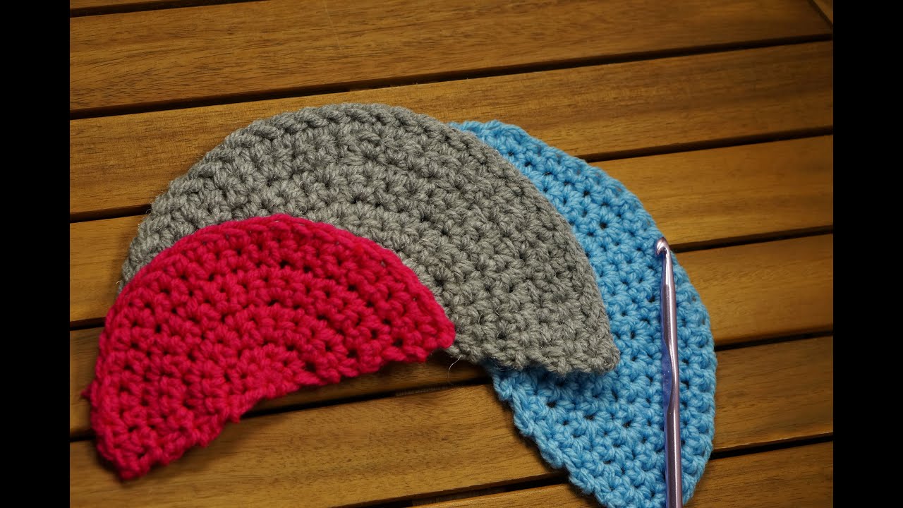 Single crochet semi circle half circle crochet pattern