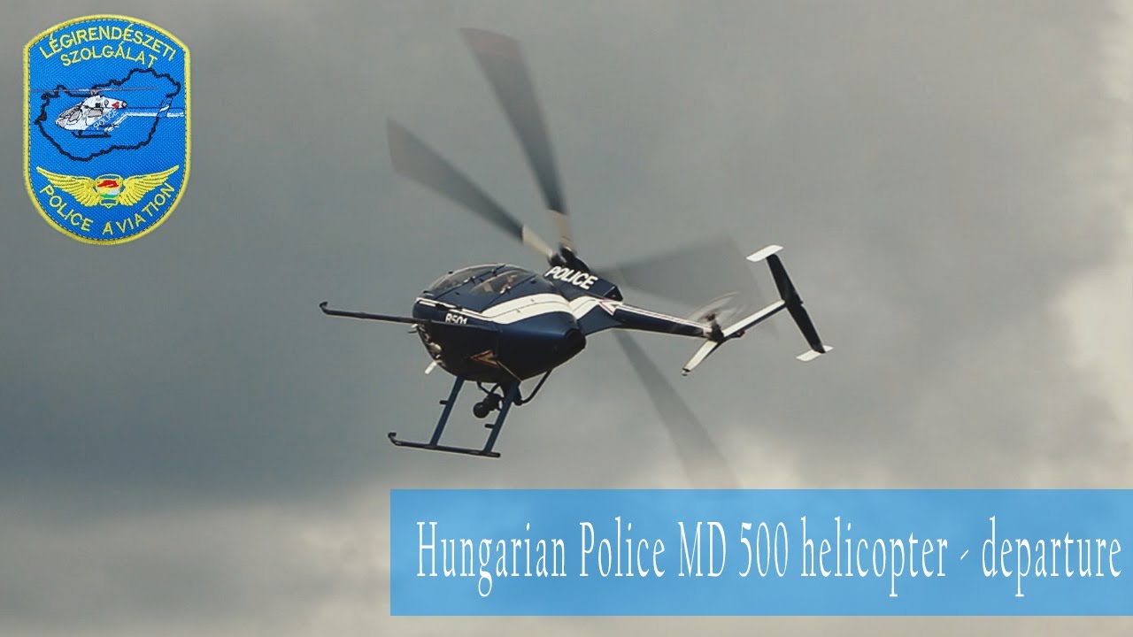 Hungarian Police/Ungarische Polizei MD 500 helicopter - departure, 2023