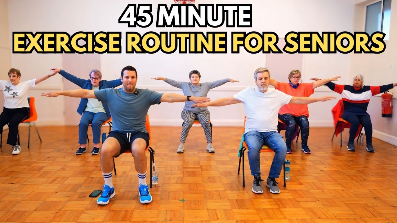 Full Body Senior Exercise Routine | 45 Minutes Chair Workout