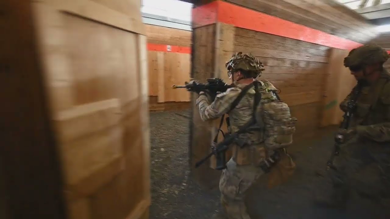 Paratroopers of the 173rd Airborne Brigade clear the 'Shoot House'