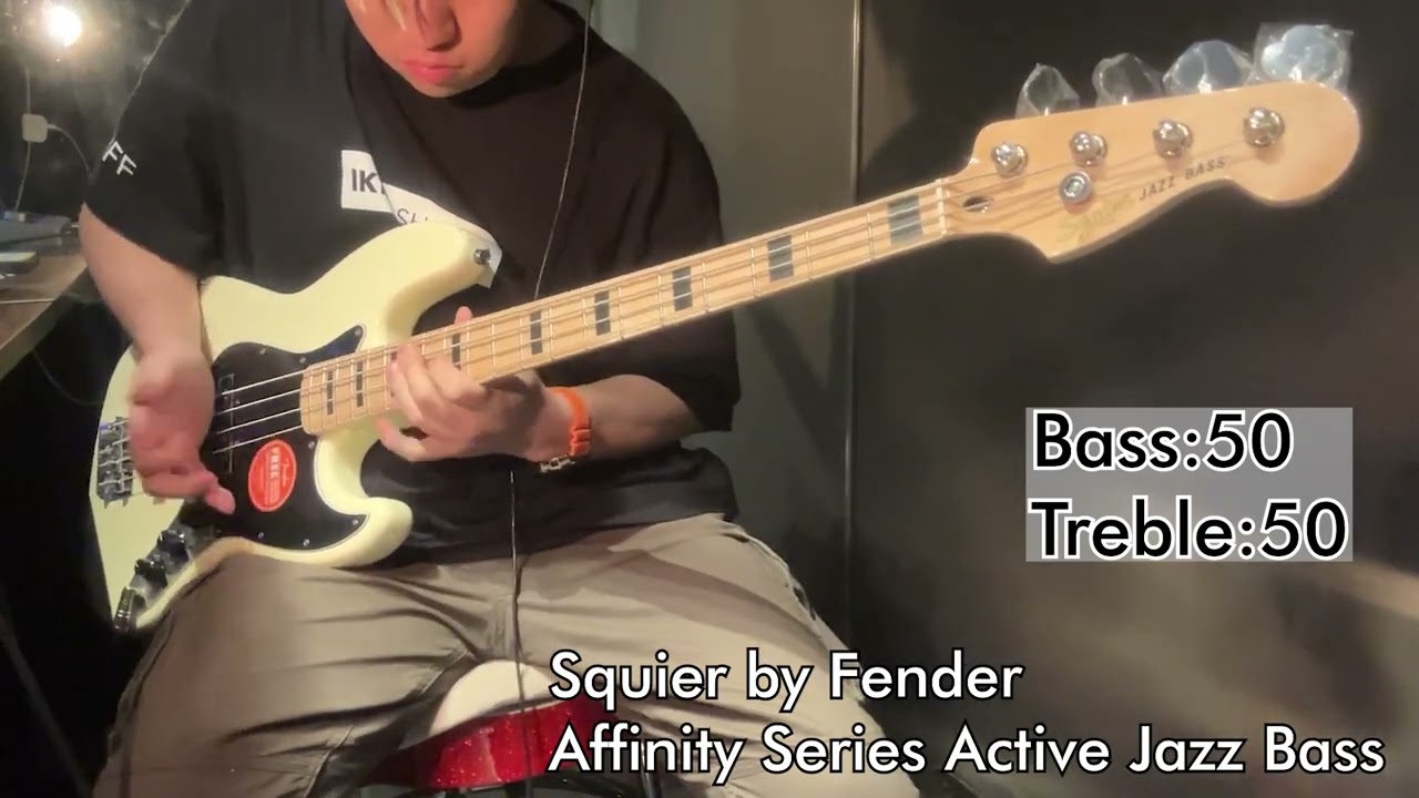 【Ikebe B-Sound Check】Squier by Fender Affinity Series Active Jazz Bass【試奏動画】