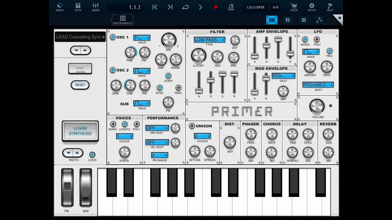 PRIMER AUv3 Synth - 100% FREE - Review & Demo for the iPad
