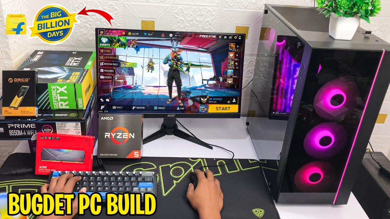 I buy budget high performance gaming PC 🔥| Ryzen 5 5600x with RTX 3060 12gb Graphic card | Free Fire