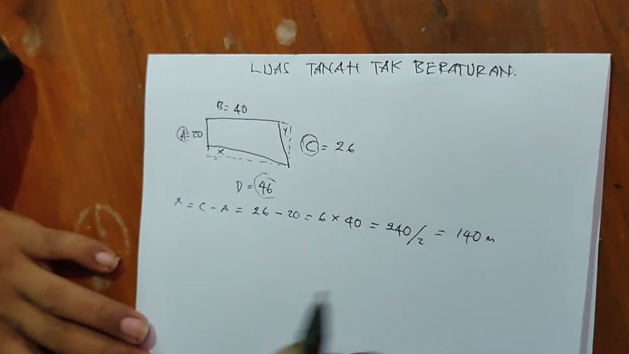 Rumus mencari luas tanah tak beraturan / genjlong