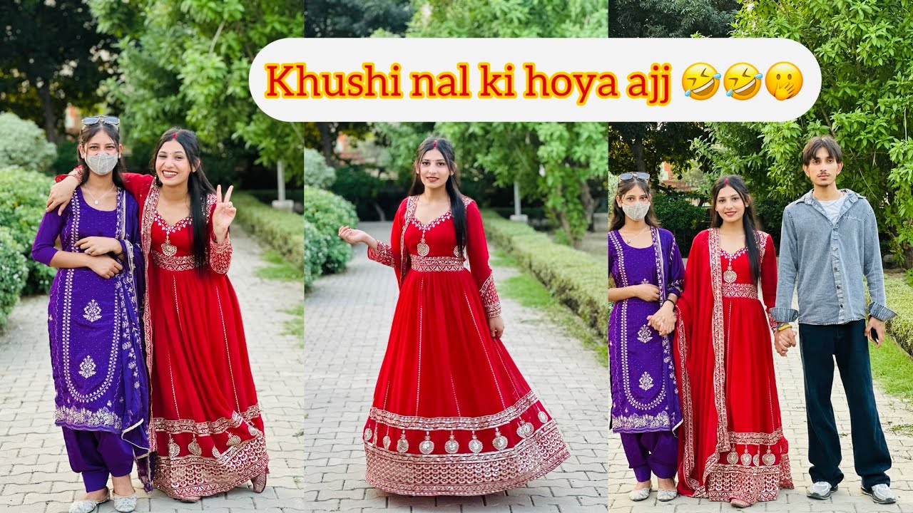 Ajj Asi Gye Khushi Goutam ❤️Nal Video Bnan Dheko Khushi Nal Ki Hoya 🤣🫢 @mr_mrs_sharma659 