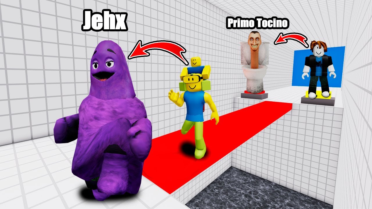 EL PRIMO TOCINO Y JEHX SE TRANSFORMAN EN GRIMACE Y SKIBIDI TOILET PARA TRABAJAR EN EQUIPO | JehxTp