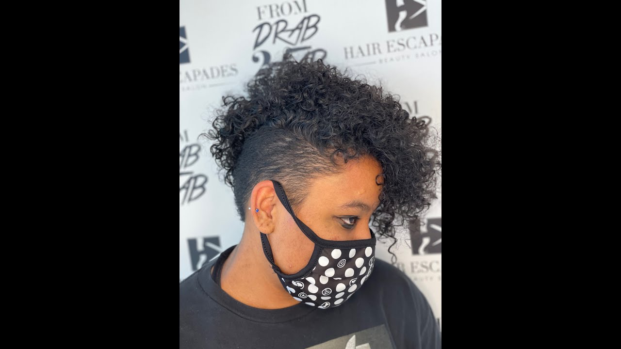 Curly Cut with Hair Shaved on the sides/ Curly Mohawk