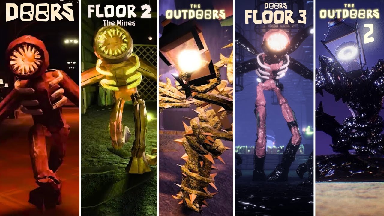 OLD vs All NEW Figure Fight Comparison (Doors Outdoors 1&2, Original, Floor 2 & Floor 3)