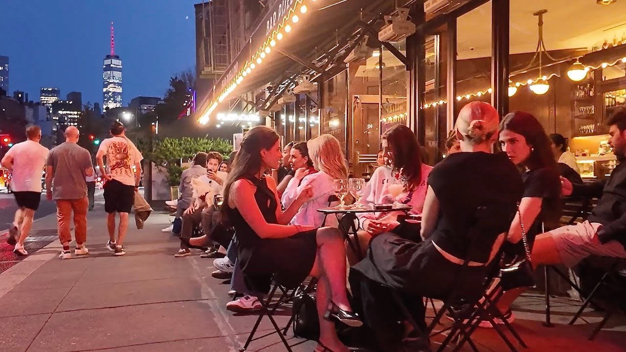 Weekend Nightlife in West Village | Nightlife Atmosphere Tour (4K)