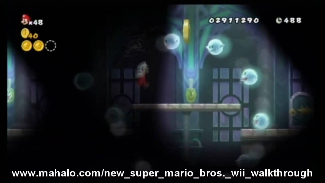 New Super Mario Bros. Wii Walkthrough - World 5 - Ghost House