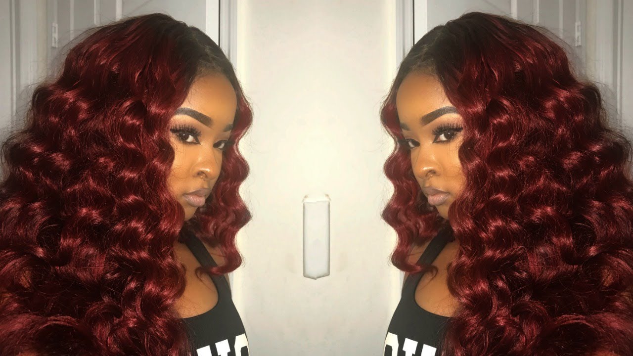 NO BLEACH! DIY DYING HAIR BURGUNDY/RED 🍒 with Unice Hair | Pitts Twins