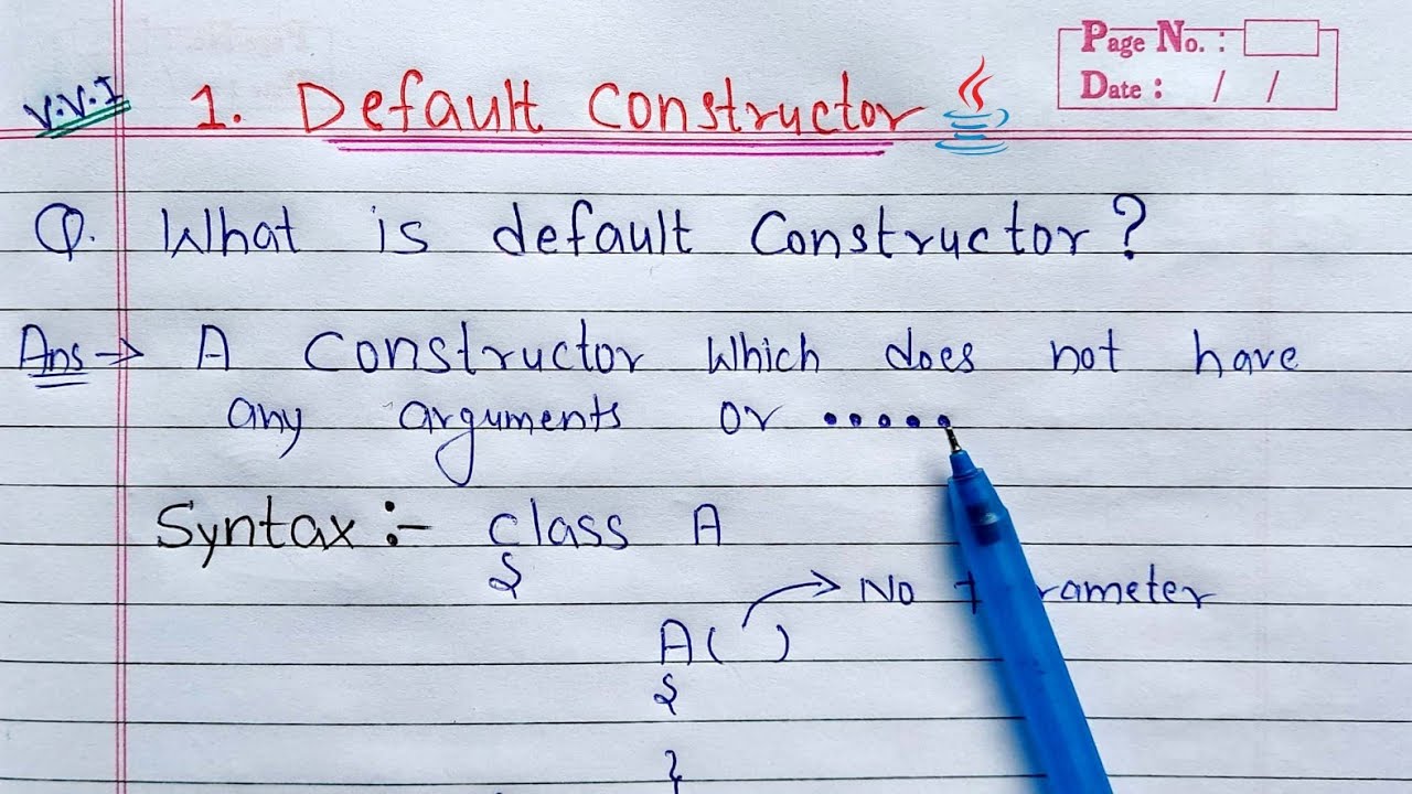 Default Constructor in Java | Learn Coding