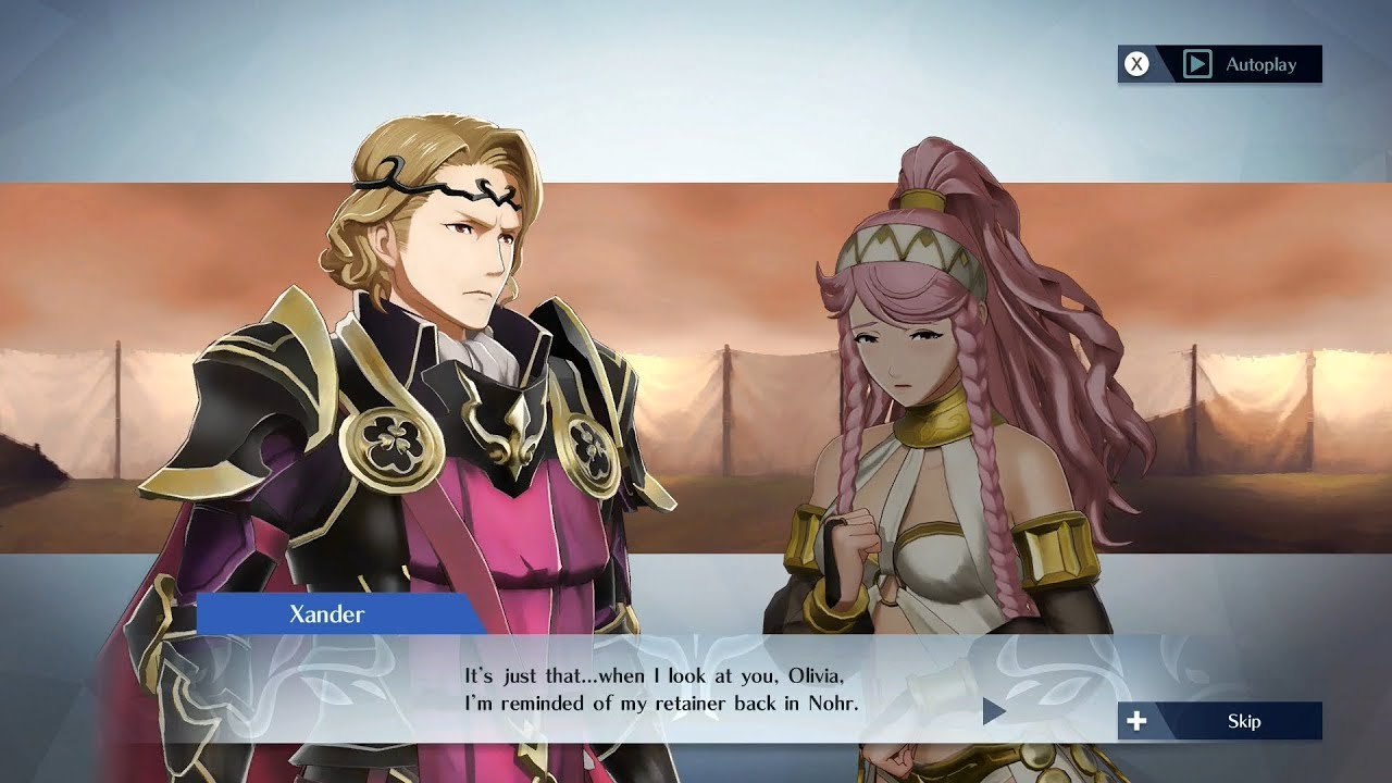 Fire Emblem Warriors - Xander & Olivia Support Conversation