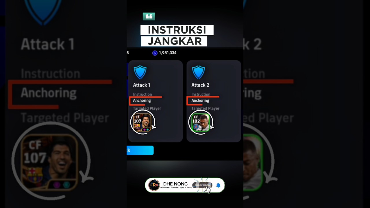 instruksi jangkar ke cf goal poacher #efootball #efootball2026 #efootballtips #shorts #dhenong