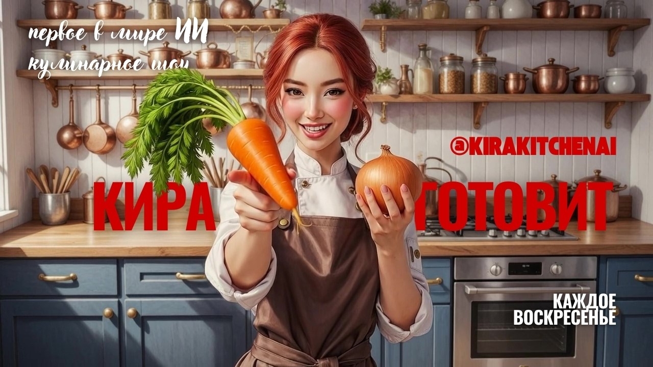 Первое в мире ИИ-кулинарное шоу! Кира: воскресный ужин без гемора! Первый выпуск!