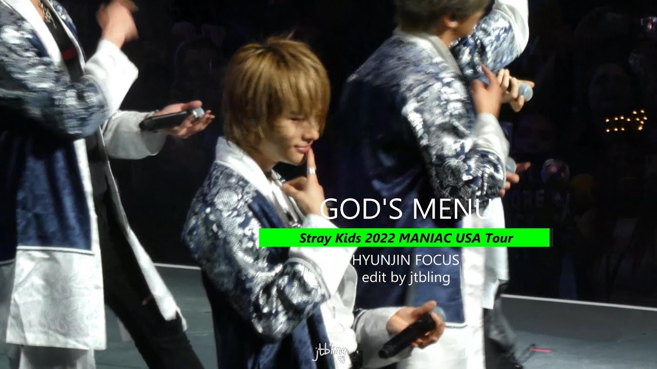현진 신메뉴 HYUNJIN GOD'S MENU 2022 미국 투어 4K 편집 + 뚜뚜뚜 인트로 / Stray Kids 2022 Maniac Tour USA