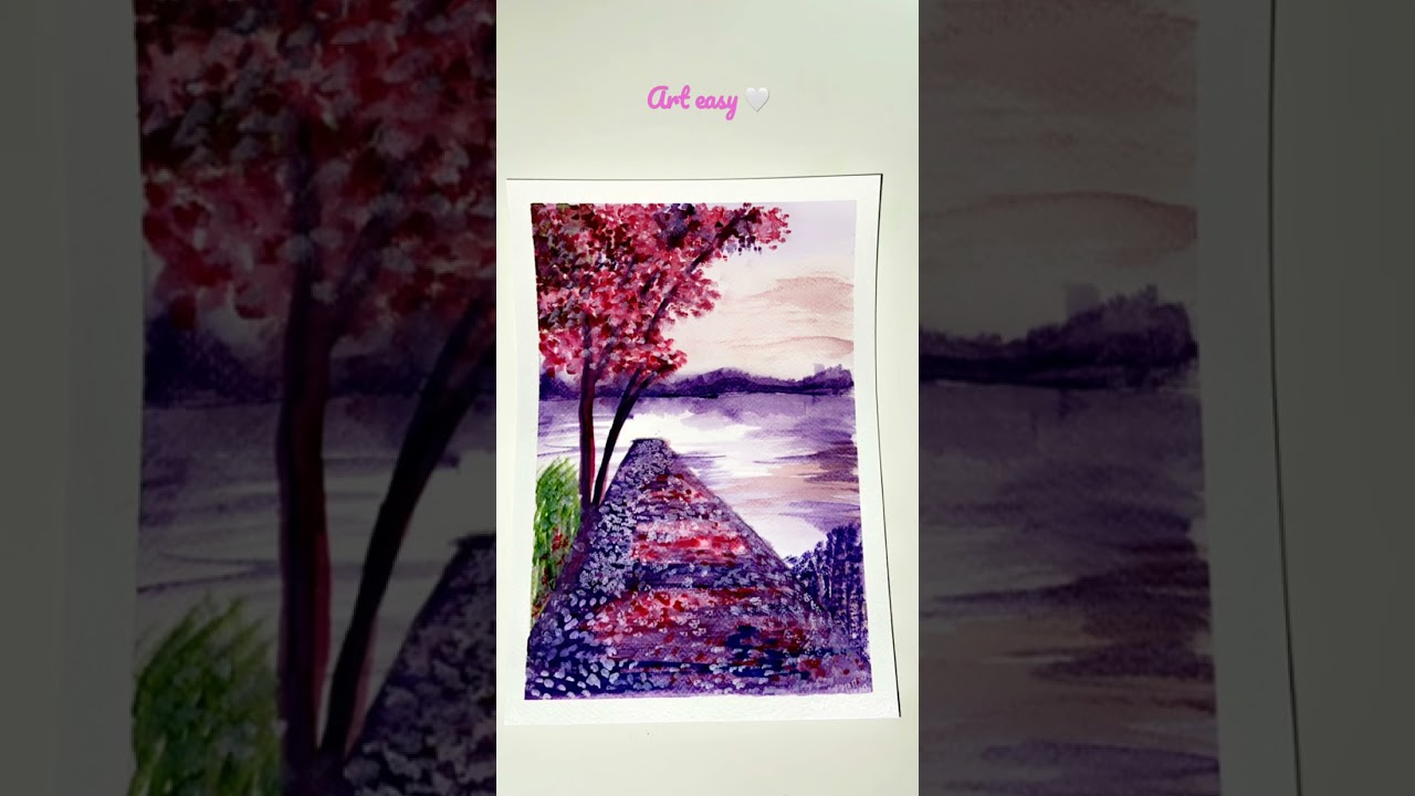 Easy art. Easy painting. Easy drawing. 