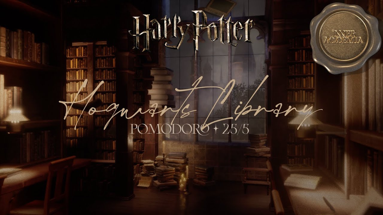 Study at the Hogwarts Library✧˖°Pomodoro 25/5 ✨2 hours🕯️Harry Potter inspired